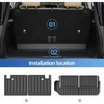 토요타 랜드크루저 프라도 250 2024-2025 7인승용 차량 등받이 매트 (5인승 차량용 아님) TPE 전천후 등받이 라이너 액세서리 : 디오스로직