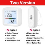 Tuya ZIgbee LCD 디스플레이 없음 온도  습도 센서 실내 또는 실외 지원 Alexa Google Assistant : 창식이네몰