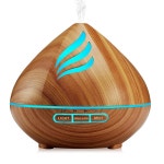 스마트 리모컨이 장착된 500ML 아로마테라피 에센셜 오일 디퓨저 - 14가지 색상 변경 LED 야간 조명, 4가지 타이머 설정 및 가정, 침실, 사무실... 