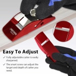 FIRSTINFO H54012 미니 핸드 플레인 목공용 소형 트리밍 레드 스틸 경량 플레인, 바디 Mini Hand Plane (Red) : 글직라