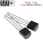 나루오 50 개/몫 2N5551 2N5401 5401(25PCS ) : 마켓비트
