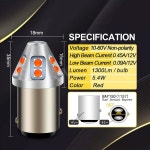 루이안시온 2PCS 1157 LED 전구 레드 2357 2057 7528 1034 P21 : 캐시업업