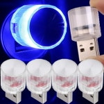 플러그 앤 플레이 자동차 미니 USB LED 앰비언트 라이트 장식용 분위기 조명 실내 환경용 PC 컴퓨터 휴대용 : 구구코퍼레이션