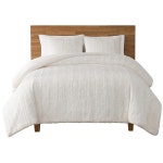 Alondra 킹 이불 세트 부드럽고 아늑한 침구 인조 모피 및 베개 커버 2개 호텔 스타일 럭셔리 담요 침실 악센트, 킹, 스노우 : 라들딜리버리