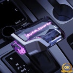 신차 개조 자동 변속기 버튼 기어 헤드 LED 터치 라이트 크리스탈 유니버설 쉬프트 노브 : 노미어스토어