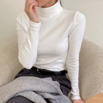 겨울내내 피치기모 면 여성 목 폴라티 여자 목티 이너 터틀넥 : 바띠소띠