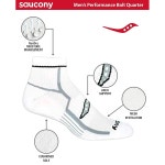 사우코니 남성용 런드라이 볼트 퍼포먼스 쿼터 양말, L-XL(6켤레, 12켤레) 구매 가능 1 Grey (6 Pairs) Large : 담은세상