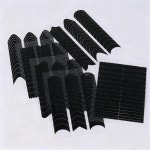 프렌치 스트립 라인 네일 아트 폼 프린지 팁 가이드 웨이비 오블리크 스프레이 템플릿 스티커 창의적인 스텐실 DIY 매니큐어 도구 데코... 