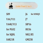 몽테조이 Lishi 2 in 1  S09 YA4/Y11 PGO2 SQDL SAR12R J6 J7 SIP16 HU36 NH2/B5 GM25R 자동차 키용 자물쇠 : 제로바이이