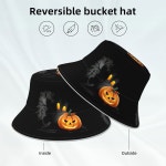 HJFCZH 고스트 캐슬 사진 반사 버킷햇 - 남녀 공용 자외선 차단 헤드웨어 블랙 : 담은세상