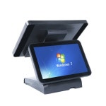 모니식 올인원 듀얼 스크린 PC POS 시스템 OEM 윈도우 머신 15.6 인치 금전 등록기 : 헬로즈