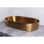 바인도기 스테인레스 타원형 세면대 컬러 탑볼 세면기 로즈 골드 NBW 147 : 아진세라믹