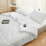 KURUA 부드러운 워싱 이불 세트 흰색, SS(슈퍼싱글) : 융쥔 유한회사