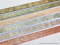 금박오간디 한복리본 : 하양여우