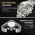 OLEVS 시계 남성용 클래식 남성 드레스는 읽기 쉬운 라지 시계입니다 페이스 파라 홈브레 손목시계 캐주얼 고급 릴로제 아날로그 G5529-G... 