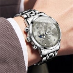 OLEVS 시계 남성용 클래식 남성 드레스는 읽기 쉬운 라지 시계입니다 페이스 파라 홈브레 손목시계 캐주얼 고급 릴로제 아날로그 G5529-G... 