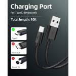 Superer Bose SoundLink Flex 미니 스피커에 맞는 3m(10피트) USB-C 고속 충전기 케이블, QuietComfort 울트라 헤드폰에 적합, 슬립버드... 