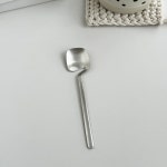 안물리 인스 미니멀리스트 디자인 행잉 포크 스푼 나이프 세트 스테인리스 스틸 무광 마감 식기류 중국산 : 네이루