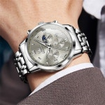 OLEVS 시계 남성용 클래식 남성 드레스는 읽기 쉬운 라지 시계입니다 페이스 파라 홈브레 손목시계 캐주얼 고급 릴로제 아날로그 G5529-G... 