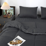 KURUA 부드러운 워싱 이불 세트 내추럴그레이, SS(슈퍼싱글) : 융쥔 유한회사