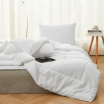 KURUA 부드러운 워싱 이불 세트 흰색, SS(슈퍼싱글) : 융쥔 유한회사