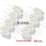 10개 5W 5% 시멘트 저항기 전력 0.1 ~ 10K 1R 0.22 0.33 1 2 5 8 15 20 25 30 옴 : 리젤미