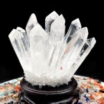 천연크리스탈 수정조각 투명 크리스탈 인테리어 흰색 클러스터 광석 400g : 25s스토어