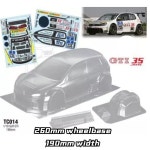 1/10 PC 쉘 바디 골프 GTI 35 랠리 190mm 너비 전등갓 투명 turing Dirft mst yokomo hpi : 사오-산업