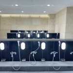 좌식 벽붙이 자폐식 샤워수전 PS703 목욕탕 사우나 헬스장 수영장 화장실 : 수림바스