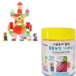 고슴도치 동물농장블럭 100P 소근육 맞추기게임 도형맞추기 : 현스토어77