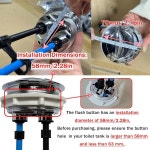 58mm / 2 28인치 화장실 푸시 버튼 화장실 탱크 버튼 듀얼 푸시... 조절 가능한 화장실 물탱크 버튼 아메리칸 스탠다드용 콜러용 : gumebest