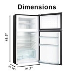 하일랑 7.0 Cu.Ft 냉장고, 냉동고 포함, 하단 2도어 아파트 크기 대용량, 아파트용 주방 : 스마일샵86