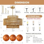 PENACINY 23 u201D 보호 라탄 샹들리에 조명기구 라이트 핸드 직조 농가 러스틱 걸이식 주방 거실 로비 조명 : 굿다다마켓