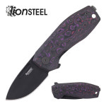 [라이온스틸 X 고나이프] 숏 나노 퍼플헤이즈 팻카본 NA01 PH 마그나컷 잭나이프 폴딩 : 리더스 마켓