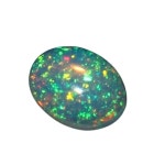 천연 에티오피아 멀티 파이어 오팔 카보숑 보석 타원형 6x4mm 주얼리 제작용 : 유자하마