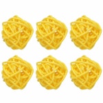 메카닉시티 6개 위커 라탄 2인치 장식용 꽃병 필러 결혼식 파티 센터피스 데코레이션 옐로우 Beige 6 : 굿다다마켓