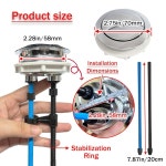 58mm / 2 28인치 화장실 푸시 버튼 화장실 탱크 버튼 듀얼 푸시... 조절 가능한 화장실 물탱크 버튼 아메리칸 스탠다드용 콜러용 : gumebest