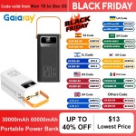 60000mAh 휴대용 전원 은행 120W 빠른 충전 발전소 야외 비상 전원 은행 캠핑 폰에 대 한 태양 광 발전기 LED : 하파파 프리미엄 리치 마켓