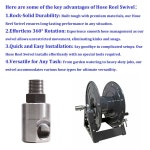 산업용 및 가정용 강철 회전 조인트 에어 호환되는 교체 듀티 부품과 릴 #5124 회전, MXF 9SS8MP50XFP50-Ni-AL 호스 1/2인치 헤비 : 글직가