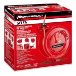 파워빌트 헤비 듀티 자동 리트랙팅 에어 호스 50 압축기 천장/벽 최대 릴 산업용 3/8인치 풋 릴, 300 상업용 호스, 공기 642228 장착 PSI, x... 