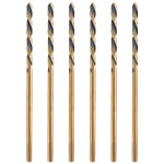 HLOFIZI 1/4 x 6 엑스트라 롱 드릴 고속 비트(6팩), 플라스틱용 강철 M2 시트, 연장 항공기 비트 금속 목재, 5/64 : 글직가