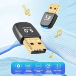 2in 1 USB Bluetooth 5.4 동글 어댑터 (PC 스피커 용) 무선 마우스 키보드 음악 오디오 수신기 : 금오소소온