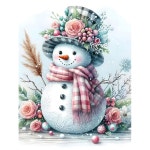 카모야이 크리스마스 다이아몬드 페인팅 키트 - 스노우맨 다이아몬드 아트 키트 초보자용, DIY 풀 드릴 겨울 다이아몬드 아트 페인팅, 5D 보석... 