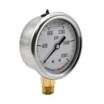 주간 공기역학 G7022 2000 오일 충전 압력 게이지 PSI 인치 다이얼 NPT 하단 마운트 0 - 160 PSI Bottom Mount : 금룡상사