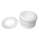 RLECS 4pcs 폼 화환, 플라워 프로젝트, 크리스마스, 웨딩, 홈 데코레이션, OD 10CM / 4in, ID 7.8CM 3in을 위한 화이트 서클 형성 : 은월상회