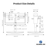 인잠 다기능 360 ° 데스크탑 5 KG 헤비 듀티 프로젝터 바닥 장착 브래킷 2025용 회전 : 서대소소온