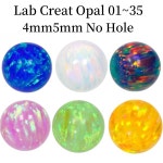 실험실에서 만든 오팔 4mm5mm1pcs op01  op35 라운드 볼 비드 모양의 쥬얼리 반지 귀걸이 만들기 : 나디아허브
