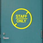 스태프 온리 시트지 스티커 직원외 출입금지 출입문 매장 안내 글자 레터링 데코 : 스몰박스