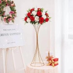 생일 파티 이벤트 배경 장식 골드 메탈 플라워 스탠드 부케 받침대 다리미 기둥 웨딩 테이블 센터피스 : 트레이드셀31