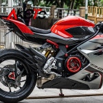 QJMOTOR SRK921 900 RR 오토바이 카본 파이버 부품 리어 시트 사이드 쉘 패널 페어링 커버 액세서리 : 쿠쿠스토어22